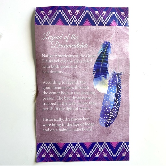 Handmade Native American Dreamcatchers set of 4 feathers leather beads - Picture 2 of 8